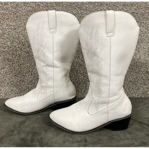 Women Pull On Western Mid Calf Boots EU 36 apprx 5.5 / 6 US Cowboy Cowgirl Boots